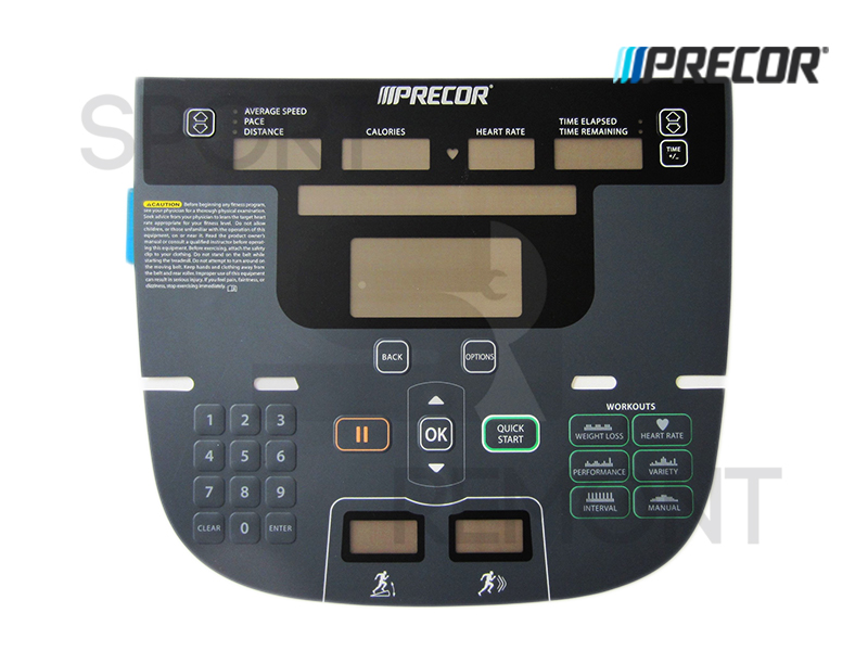 Наклейка кнопок дисплея беговой дорожки Precor P30